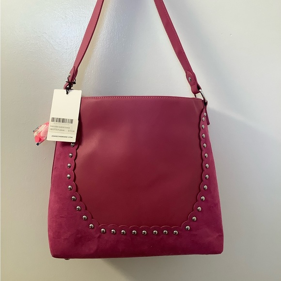 Barbie Pink Joanel Pixie Hobo Crossbody Bag Fuchsia NWT - Picture 1 of 9